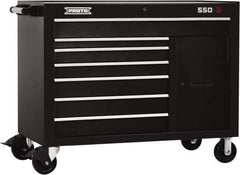 Proto - 18,109 Lb Capacity, 7 Drawer Mobile Workstation - 50" Wide x 25-1/4" Deep x 41" High, Steel, Black - Apex Tool & Supply