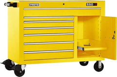 Proto - 20,092 Lb Capacity, 7 Drawer Mobile Workstation - 50" Wide x 25-1/4" Deep x 41" High, Steel - Apex Tool & Supply