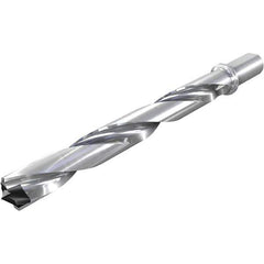 Iscar - 33 to 33.9mm Diam, 8xD, 264mm Max Drill Depth, 32mm Shank Diam, 362mm OAL, Replaceable Tip Drill - HFP-IQ Insert, 33 Seat Size, DFN Toolholder, Series ChamIOdrill - Apex Tool & Supply