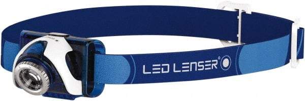 LED LENSER - LED Bulb, 220 Lumens, Hands-free Flashlight - Blue Aluminum Body, 1 Integrated Battery Included - Apex Tool & Supply
