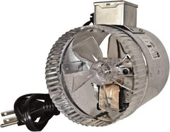 Suncourt - 5" Diam, 0.35 Amp, 120 Volt Duct Fan - 75 CFM, Single Speed - Apex Tool & Supply