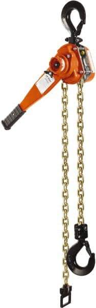CM - 12,000 Lb Lifting Capacity, 5' Lift Height, Lever Hoist - Made from Chain, 93 Lb Avg Pull to Lift Rated Load, 1 Chain - Apex Tool & Supply