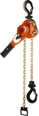 CM - 1,500 Lb Lifting Capacity, 10' Lift Height, Lever with Overload Protection Hoist - Made from Chain, 45 Lb Avg Pull to Lift Rated Load, 1 Chain - Apex Tool & Supply