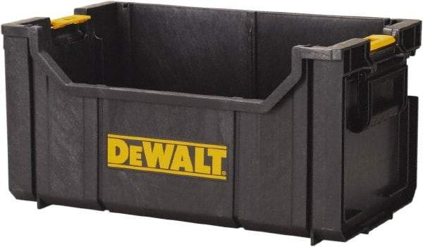 DeWALT - 1 Compartment Tool Tote - 21-7/8" Wide x 12-7/8" Deep x 10-7/8" High, Polypropylene, Black - Apex Tool & Supply