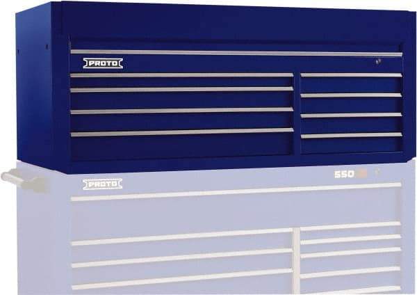 Proto - 8 Drawer Top Tool Chest - 66" Wide x 27" Deep x 27" High, Steel, Blue - Apex Tool & Supply