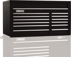 Proto - 12 Drawer Top Tool Chest - 50" Wide x 25-1/4" Deep x 27" High, Steel, Black - Apex Tool & Supply
