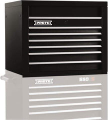 Proto - 6 Drawer Top Tool Chest - 34" Wide x 25-1/4" Deep x 27" High, Steel, Black - Apex Tool & Supply