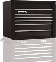 Proto - 5 Drawer Top Tool Chest - 34" Wide x 25-1/4" Deep x 27" High, Steel, Black - Apex Tool & Supply