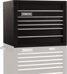 Proto - 5 Drawer Top Tool Chest - 34" Wide x 25-1/4" Deep x 27" High, Steel, Black - Apex Tool & Supply