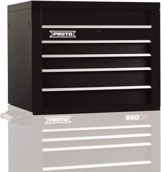 Proto - 4 Drawer Top Tool Chest - 34" Wide x 25-1/4" Deep x 27" High, Steel, Black - Apex Tool & Supply
