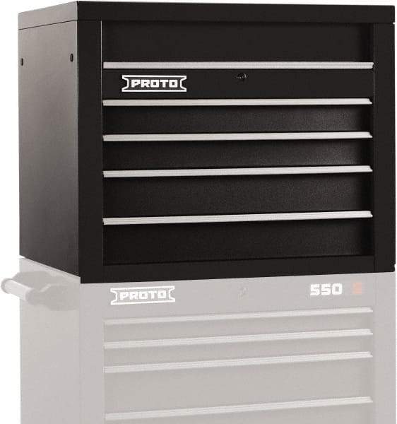 Proto - 4 Drawer Top Tool Chest - 34" Wide x 25-1/4" Deep x 27" High, Steel, Black - Apex Tool & Supply