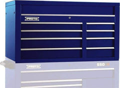 Proto - 8 Drawer Top Tool Chest - 50" Wide x 25-1/4" Deep x 27" High, Steel, Blue - Apex Tool & Supply