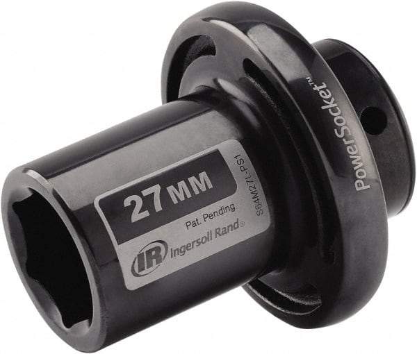 Ingersoll-Rand - 1/2" Drive 27mm Standard Impact Socket - 6 Points, 3-1/10" OAL - Apex Tool & Supply