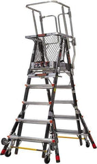 Little Giant Ladder - 4 Steps, 7' 9"' High, Type IAA Rating, Fiberglass Step Ladder - 375 Lb Load Capacity, 114" Base Width - Apex Tool & Supply