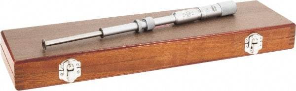 SPI - to " Inside Range, to " Outside Range, Mechanical Groove Micrometer - 0.001" Graduation, 0.0010" Accuracy, 0.52" Measuring Disc Diam, 0.03" Disc Edge Thickness - Apex Tool & Supply