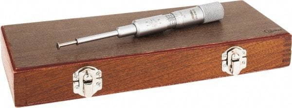 SPI - 0.06 to " Inside Range, 0 to 1" Outside Range, Mechanical Groove Micrometer - 0.001" Graduation, 0.0010" Accuracy, 0.26" Measuring Disc Diam, 0.03" Disc Edge Thickness - Apex Tool & Supply