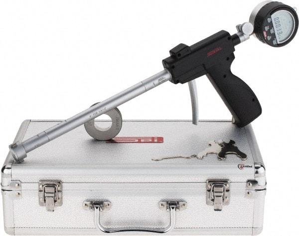 SPI - 1 to 1.2", 3.64" Deep, Pistol Grip Electronic Bore Gage - Up to 0.00016" Accuracy, 0.0001" Resolution, Includes Indicator - Apex Tool & Supply