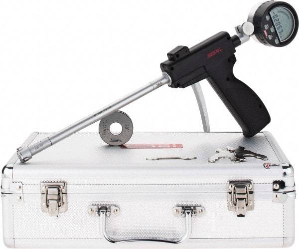 SPI - 0.65 to 0.8", 2.6" Deep, Pistol Grip Electronic Bore Gage - Up to 0.00016" Accuracy, 0.0001" Resolution, Includes Indicator - Apex Tool & Supply