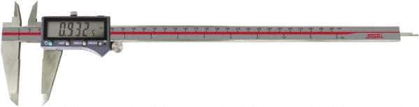 SPI - 0 to 12" Range 0.0005" Resolution, IP54 Electronic Caliper - Stainless Steel with 2-1/2" Stainless Steel Jaws, 0.0015" Accuracy, Wireless Output - Apex Tool & Supply