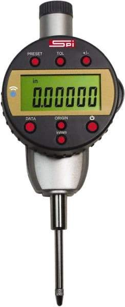 SPI - 0 to 1" Range, 0.00005" Graduation, Electronic Drop Inidicator - 0.00016" Accuracy - Apex Tool & Supply