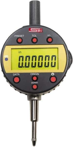 SPI - 0 to 1/2" Range, 0.00005" Graduation, Electronic Drop Inidicator - 0.00016" Accuracy - Apex Tool & Supply