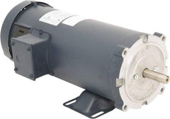 Leeson - 1-1/2 Max hp, 2,500 Max RPM, DC Electric AC DC Motor - 230 V Input, S56C Frame, C-Face with Base Mount, TEFC Enclosure - Apex Tool & Supply