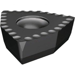 Kennametal - DFT070408 DS Grade KCU40 Carbide Indexable Drill Insert - TiAlN Finish, Trigon, 4.4mm Inscribed Circle - Apex Tool & Supply
