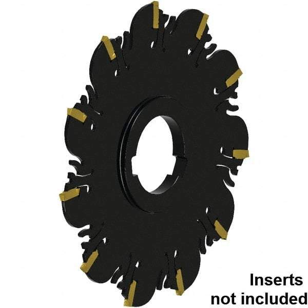 Kennametal - Arbor Connection, 0.201" Cutting Width, 91.27mm Depth of Cut, 10" Cutter Diam, 2" Hole DIam, 15 Tooth Indexable Slotting Cutter - 2" Shank Diam, FDA Toolholder, XCP51... Insert, Neutral Cutting Direction - Apex Tool & Supply