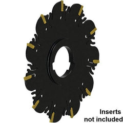 Kennametal - Arbor Connection, 0.165" Cutting Width, 29.36mm Depth of Cut, 4" Cutter Diam, 1" Hole DIam, 5 Tooth Indexable Slotting Cutter - 1" Shank Diam, FDA Toolholder, XCP42... Insert, Neutral Cutting Direction - Apex Tool & Supply