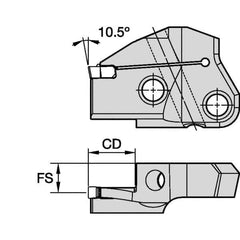 Kennametal - Right Hand Cut Indexable Grooving Cartridge - EG0300M03P02 Insert Style - Apex Tool & Supply