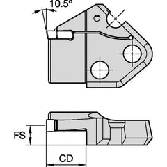 Kennametal - Left Hand Cut Indexable Grooving Cartridge - EG0800M08P08 Insert Style - Apex Tool & Supply