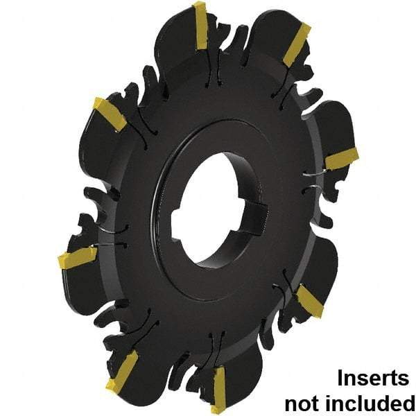 Kennametal - Arbor Connection, 0.047" Cutting Width, 3/8" Depth of Cut, 125mm Cutter Diam, 32mm Hole Diam, 14 Tooth Indexable Slotting Cutter - 32mm Shank Diam, FDA Toolholder, XCP12... Insert, Neutral Cutting Direction - Apex Tool & Supply
