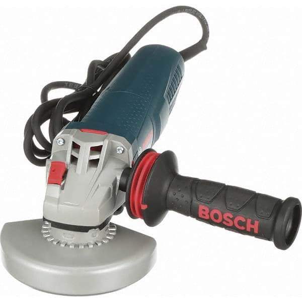 Bosch - 5" Wheel Diam, 11,500 RPM, Corded Angle & Disc Grinder - 5/8-11 Spindle, 120 Volts, 13 Amps - Apex Tool & Supply