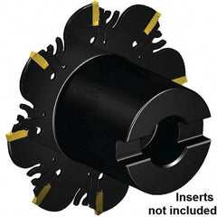 Kennametal - Shell Mount Connection, 0.165" Cutting Width, 27.78mm Depth of Cut, 5" Cutter Diam, 1-1/4" Hole DIam, 7 Tooth Indexable Slotting Cutter - 1-1/4" Shank Diam, FDA Toolholder, XCP42... Insert, Right Hand Cutting Direction - Apex Tool & Supply