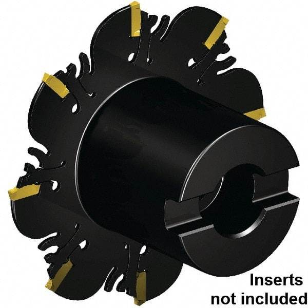 Kennametal - Shell Mount Connection, 0.134" Cutting Width, 25.7mm Depth of Cut, 125mm Cutter Diam, 32mm Hole Diam, 7 Tooth Indexable Slotting Cutter - 32mm Shank Diam, FDA Toolholder, XCP34... Insert, Right Hand Cutting Direction - Apex Tool & Supply