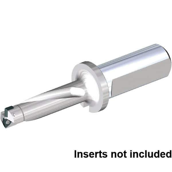 Kennametal - 70.5mm Max Drill Depth, 3xD, 23.5mm Diam, Indexable Insert Drill - 2 Inserts, 25mm Shank Diam, Straight Shank - Apex Tool & Supply