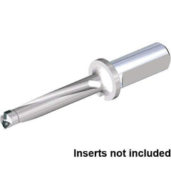 Kennametal - 107.5mm Max Drill Depth, 5xD, 21.5mm Diam, Indexable Insert Drill - 2 Inserts, 25mm Shank Diam, Straight Shank - Apex Tool & Supply