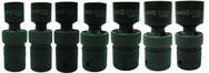 7 Piece - 1/2" Drive - Universal 6 Point Impact Socket Set on Clip Rail SAE - Apex Tool & Supply