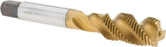 Kennametal - 1/2-20 3 Flute Modified Bottoming Spiral Flute Tap - Cobalt, TiCN/TiN Finish, 85.9mm OAL, Right Hand Flute, Right Hand Thread, H3 - Apex Tool & Supply