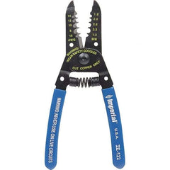 Imperial - 8 to 16 AWG Capacity Wire Stripper/Cutter - 6" OAL, Hardened Steel with Cushion Grip Handle - Apex Tool & Supply