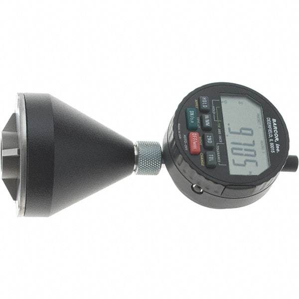 SPI - 1 to 2", 90 to 127° Included Angle, Digital Chamfer Gage - Hardened Tool Steel (Plunger), 3 Blade Plunger, 0.0002" Accuracy, 0.0001" Graduation - Apex Tool & Supply