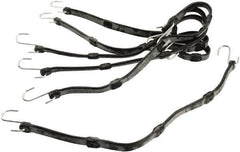Erickson Manufacturing - Adjustable Bungee Strap with S Hook - 24" OAL, Black - Apex Tool & Supply