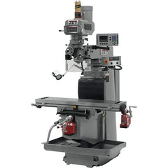 Jet - 54" Table Width x 12" Table Length, Electronic Variable Speed Control, 3 Phase Knee Milling Machine - R8 Spindle Taper, 5 hp - Apex Tool & Supply