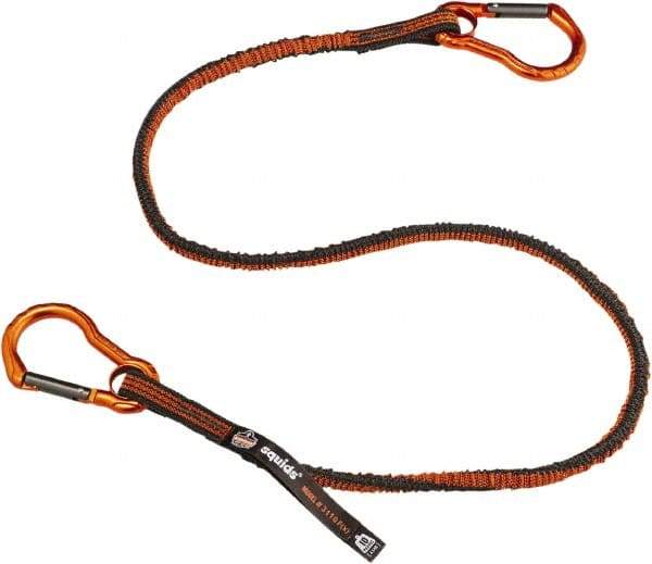 Ergodyne - 38" Tool Lanyard - Carabiner Connection, 60" Extended Length, Gray - Apex Tool & Supply