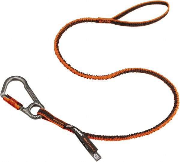 Ergodyne - 38" Tool Lanyard - Carabiner Connection, 60" Extended Length, Orange - Apex Tool & Supply