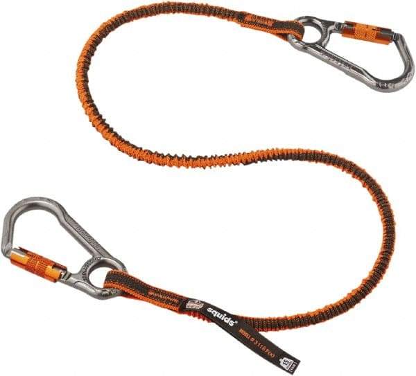 Ergodyne - 38" Tool Lanyard - Carabiner Connection, 60" Extended Length, Orange - Apex Tool & Supply