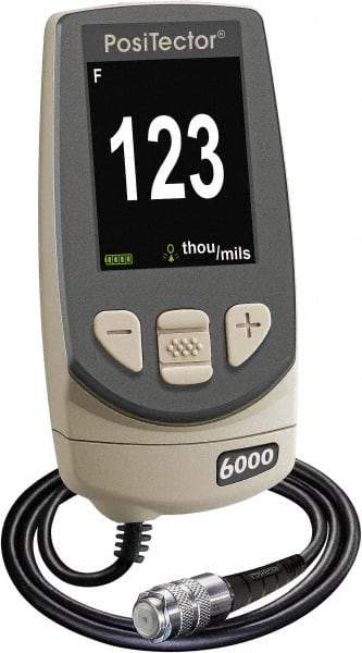 Made in USA - 0 to 250 mil Color LCD Coating Thickness Gage - For Use with PosTector 200, 6000, DPM, SPG & UTG Probes - Apex Tool & Supply