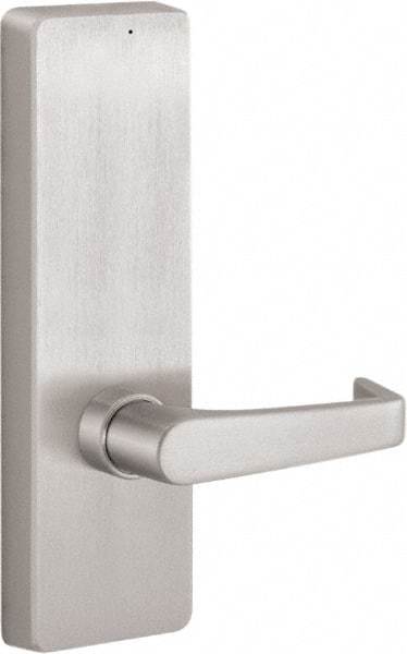 Stanley - 10" OAL Reversible Unrated Flatbar - 32 to 36" Door Width, Satin Stainless Steel Finish, Grade 1, 2100 Series - Apex Tool & Supply