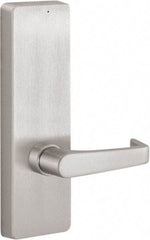 Stanley - 10" OAL Reversible Unrated Flatbar - 32 to 36" Door Width, Satin Stainless Steel Finish, Grade 1, 2100 Series - Apex Tool & Supply