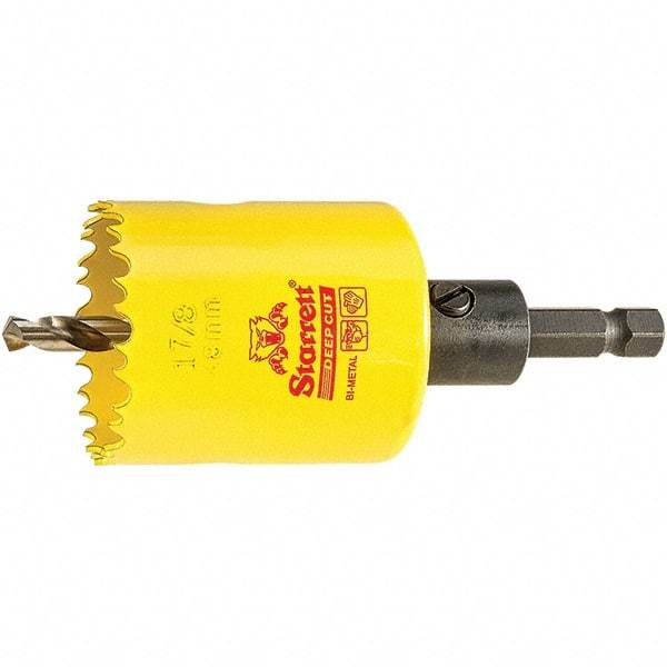 Starrett - 1-7/8" Diam, 2" Cutting Depth, Hole Saw - High Speed Steel Saw, Toothed Edge - Apex Tool & Supply